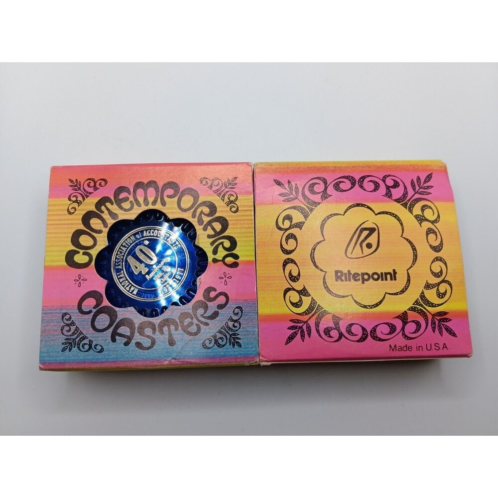8) Ritepoint Blue Hippy Coasters 40th National Association Of Accounting York PA